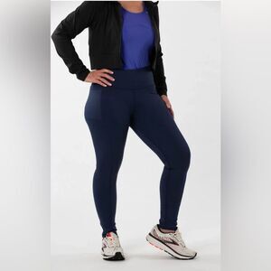 NWOT Any Age Active Women’s Plus Size Black High Rise Tummy Control Leggings- 2X